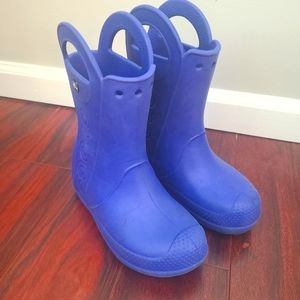 Croc Rain Boots Juniors 2 Blue